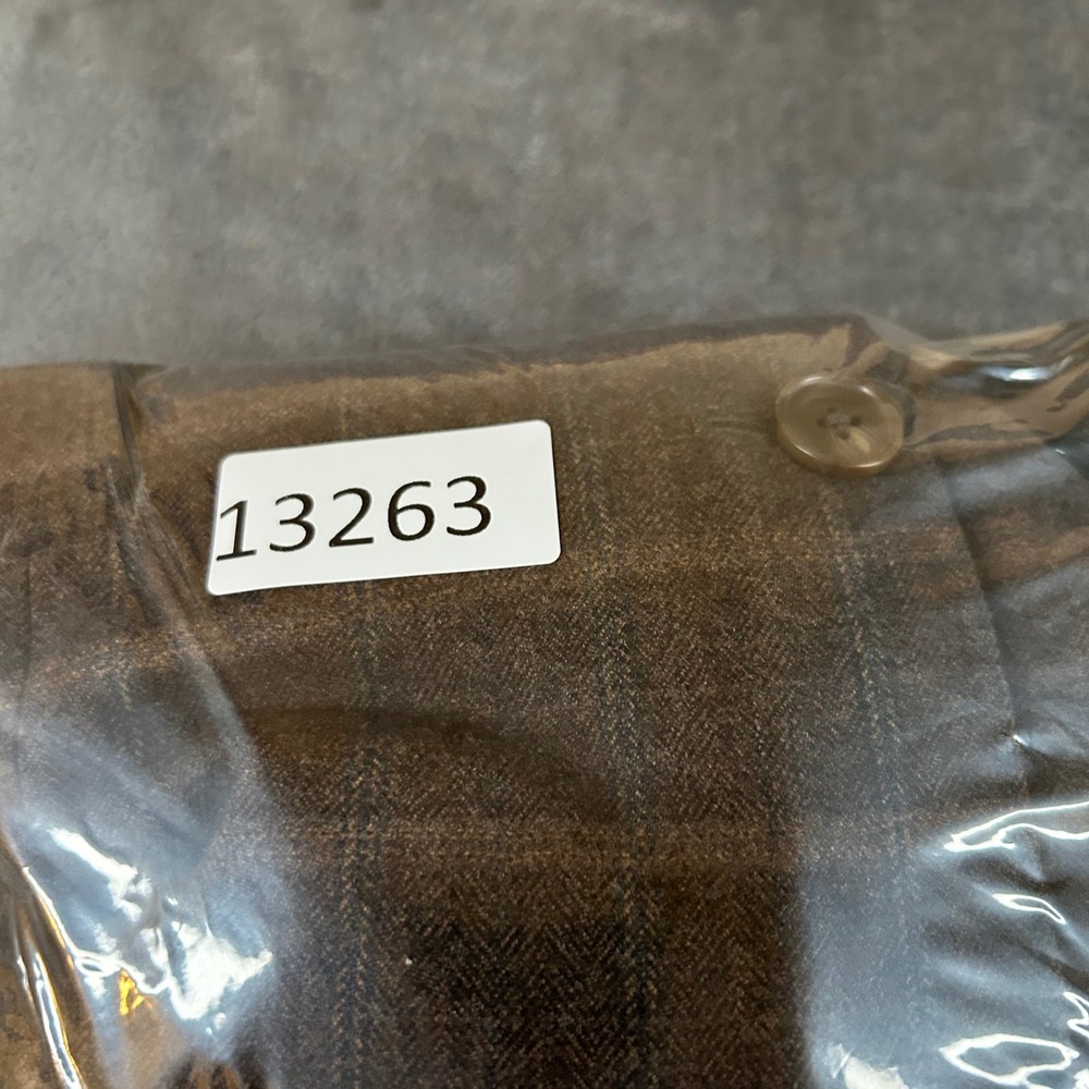 Bachrach Brown Plaid Two Button Blazer Business Casual Coat Jacket Mens 42R - Picture 15 of 15